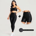Kit 3 peças Top Calça Legging e Short DuoFit