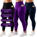Kit 3 Calça Legging  ALLForFit