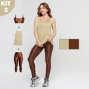 Kit 3 peças Legging e Top EvokeFit