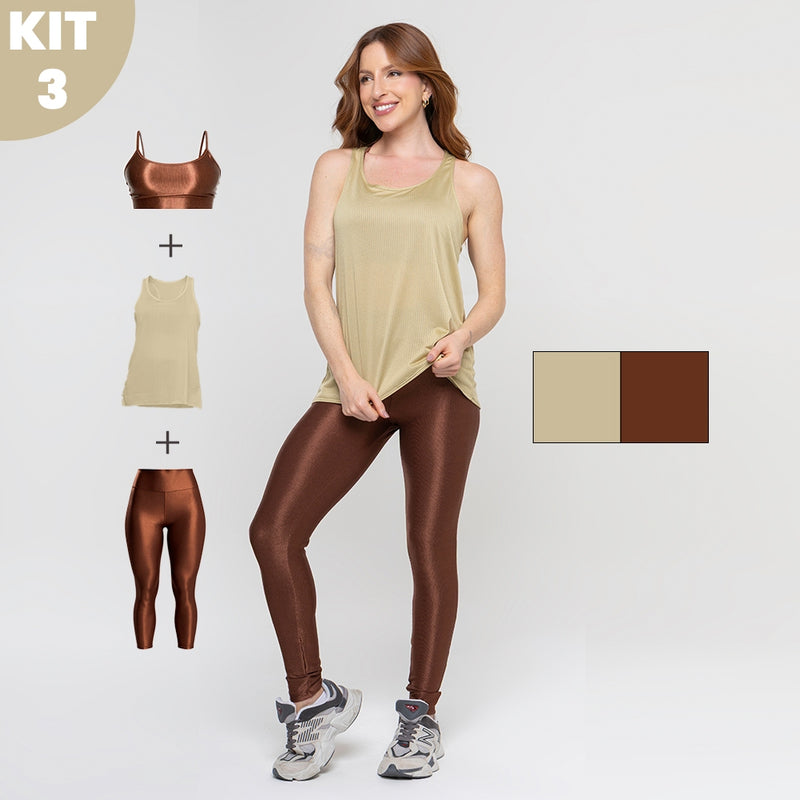 Kit 3 peças Legging e Top EvokeFit