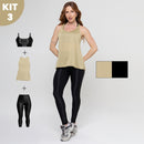 Kit 3 peças Legging e Top EvokeFit