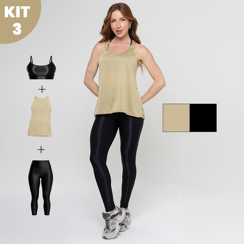 Kit 3 peças Legging e Top EvokeFit