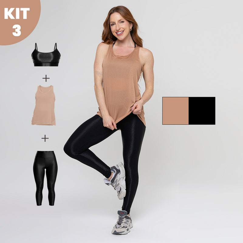Kit 3 peças Legging e Top EvokeFit